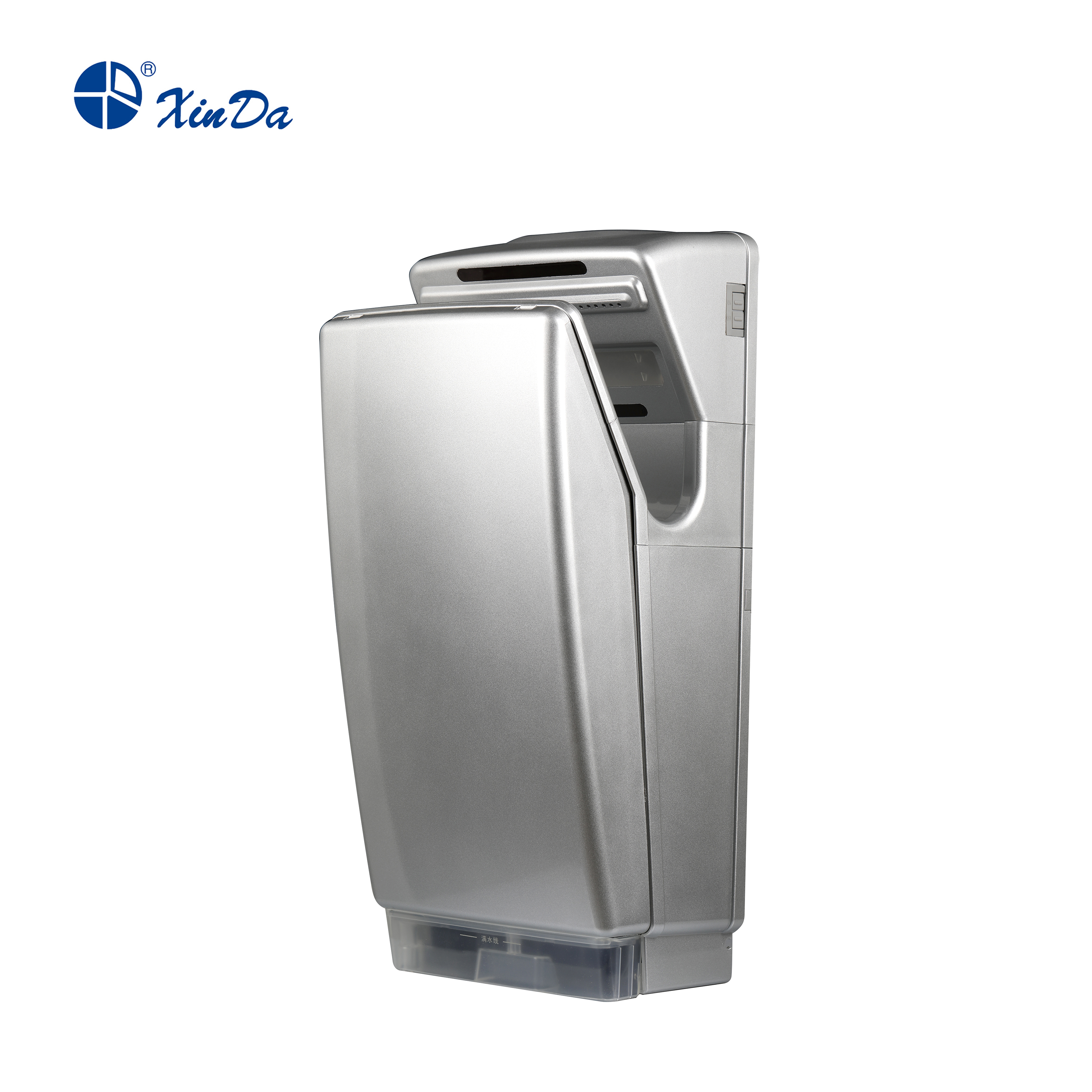 Os secadores de mãos a jato de ar de alta velocidade XinDa GSQ70A Silver secador de mãos de alta velocidade do banheiro Secador de mãos em pé