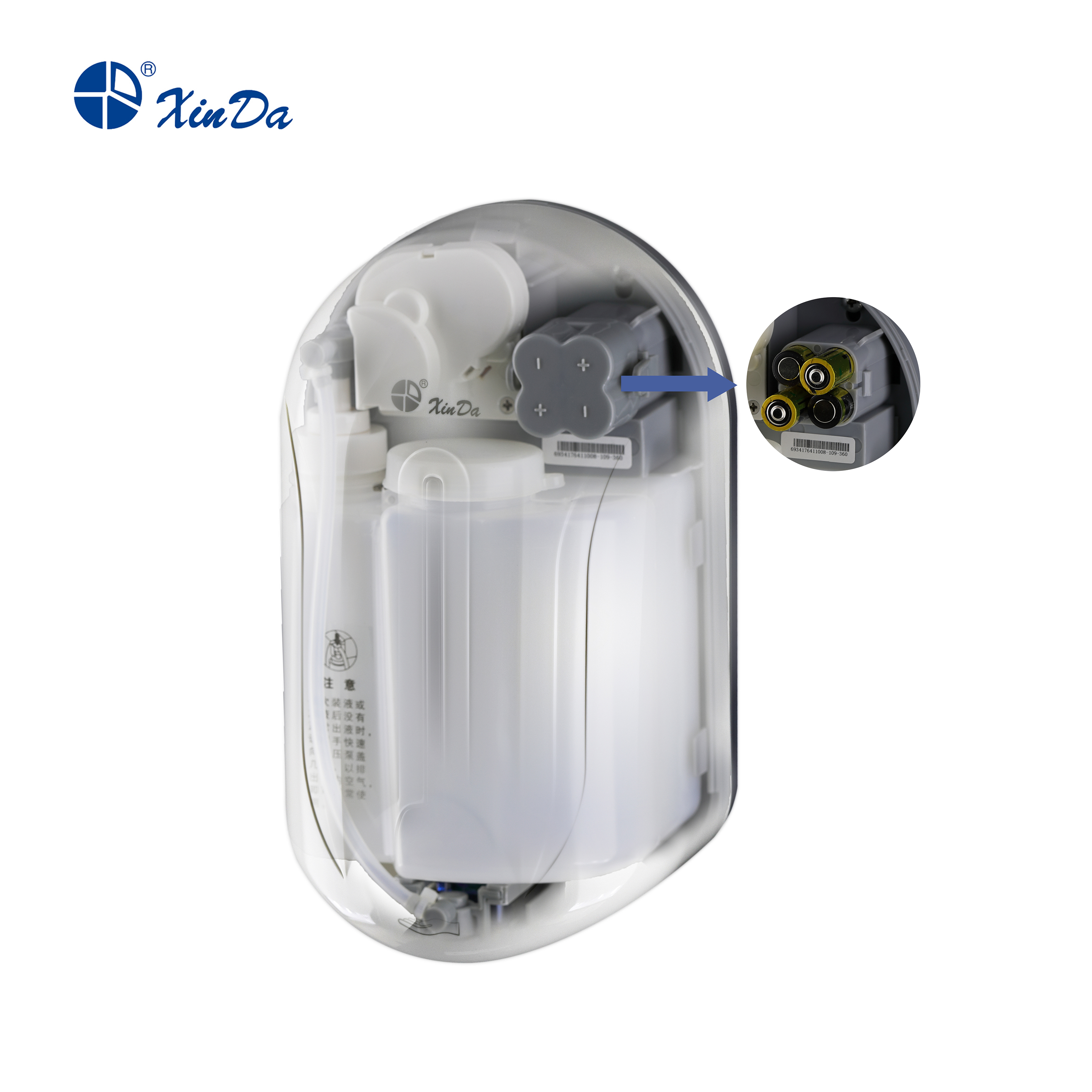 Dispensador automático de sabão líquido XinDa ZYQ110 por atacado com gotejamento e espuma de plástico ABS