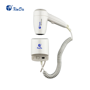 O secador de cabelo elétrico XinDa RCY-120 18A impresso personalizado para banheiro de hotel montado na parede para secador de cabelo de 1200 W