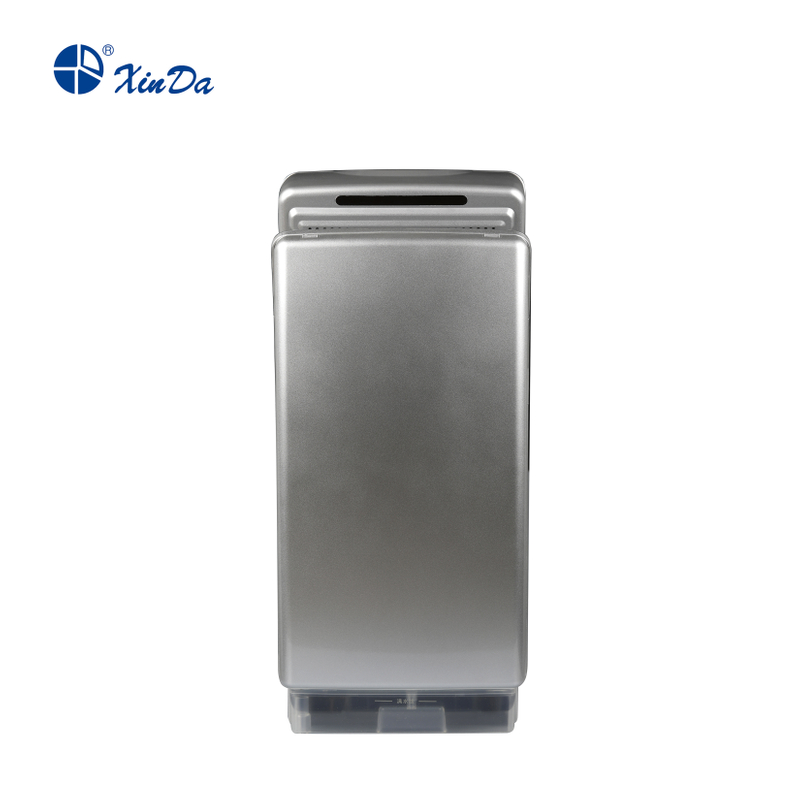 Secador de mãos a jato profissional prata com sensor infravermelho automático com fibra de filtro de ar 