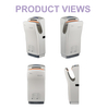 O XinDa GSQ80 Branco banheiro cozinha Aço inoxidável escovado de alta velocidade Secador de cabelo quente jato de ar Secador de mão automático Secador de mão