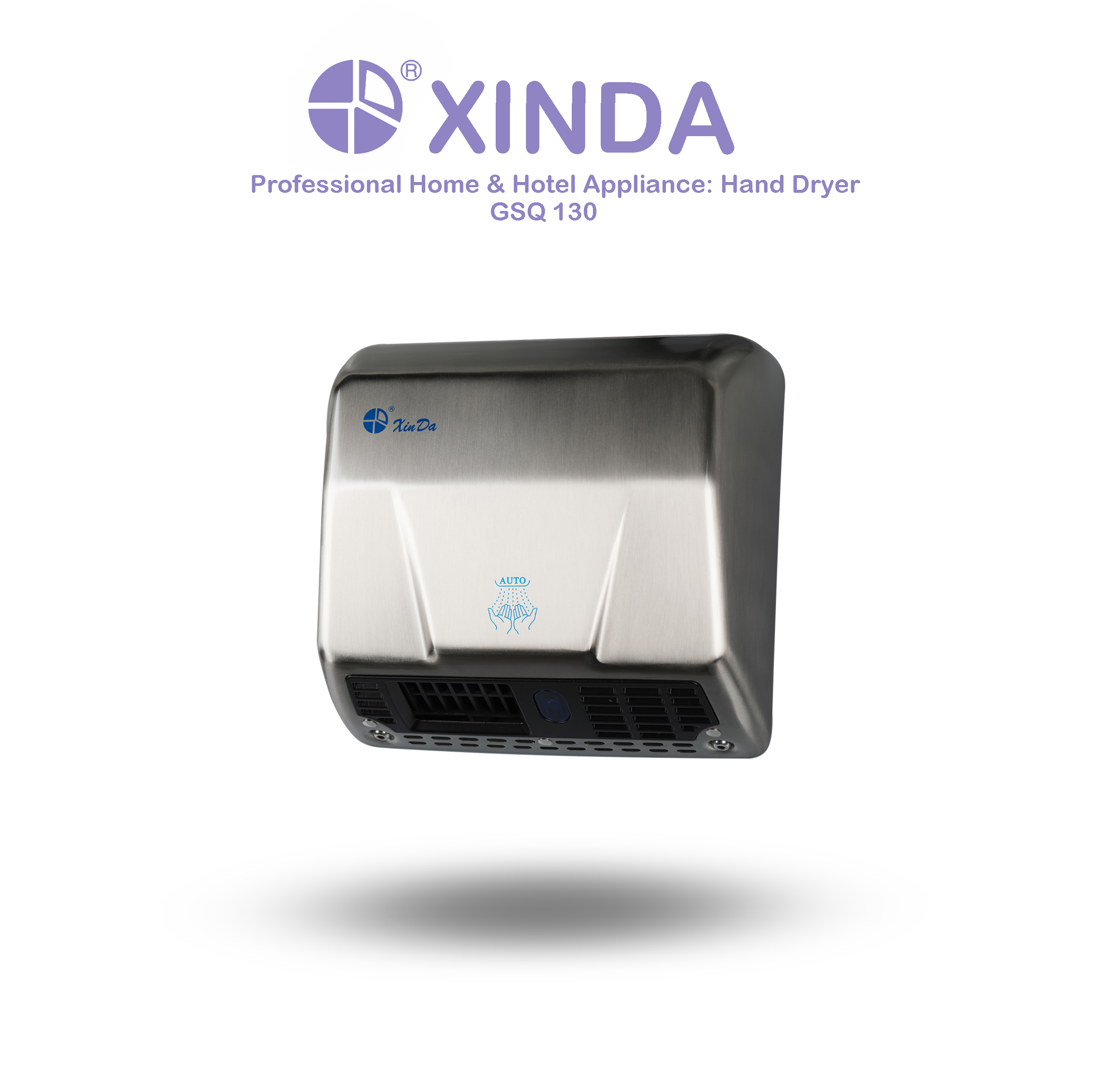 Secador de mãos de jato único XinDa GSQ130 Silver Muti color secador de mãos de indução automática secador de mãos operado por bateria Secador de mãos