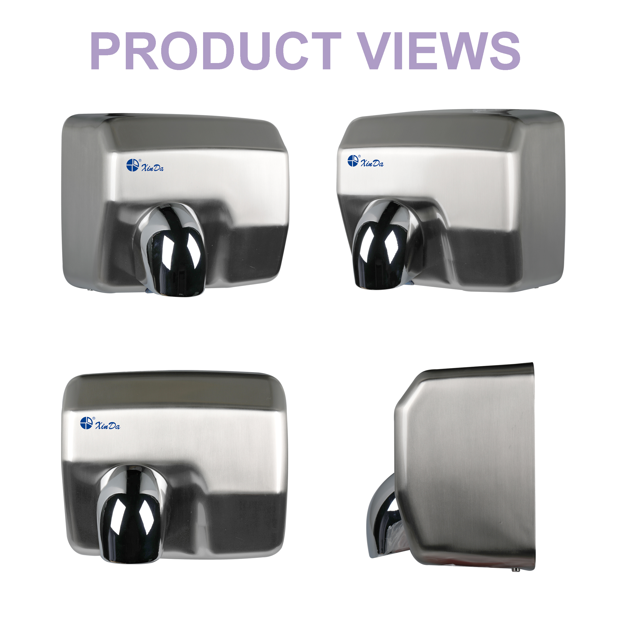 Máquina secadora de mãos XinDa Silver GSQ250 com sensor elétrico e secador de mãos de ozônio