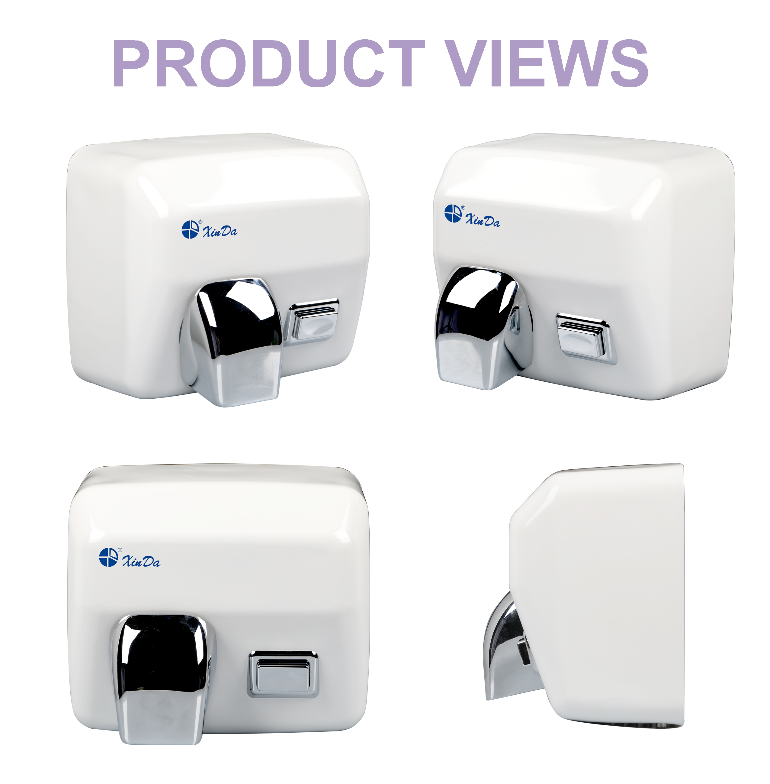 O XinDa GSQ250C Branco Atacado de alta qualidade secadores de mãos automáticos operados por bateria Secador de Mãos