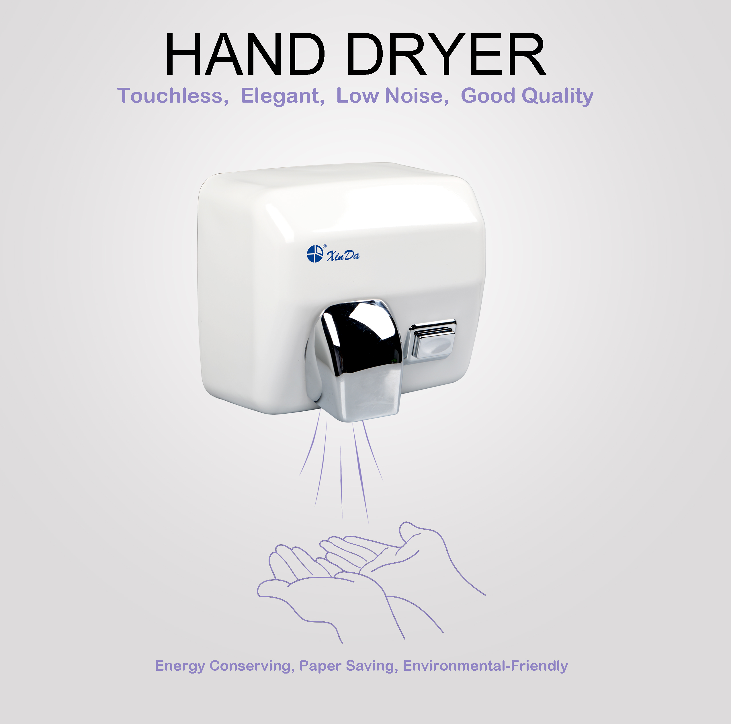 Eficiência e higiene: explorando as vantagens dos secadores de mãos automáticos de parede