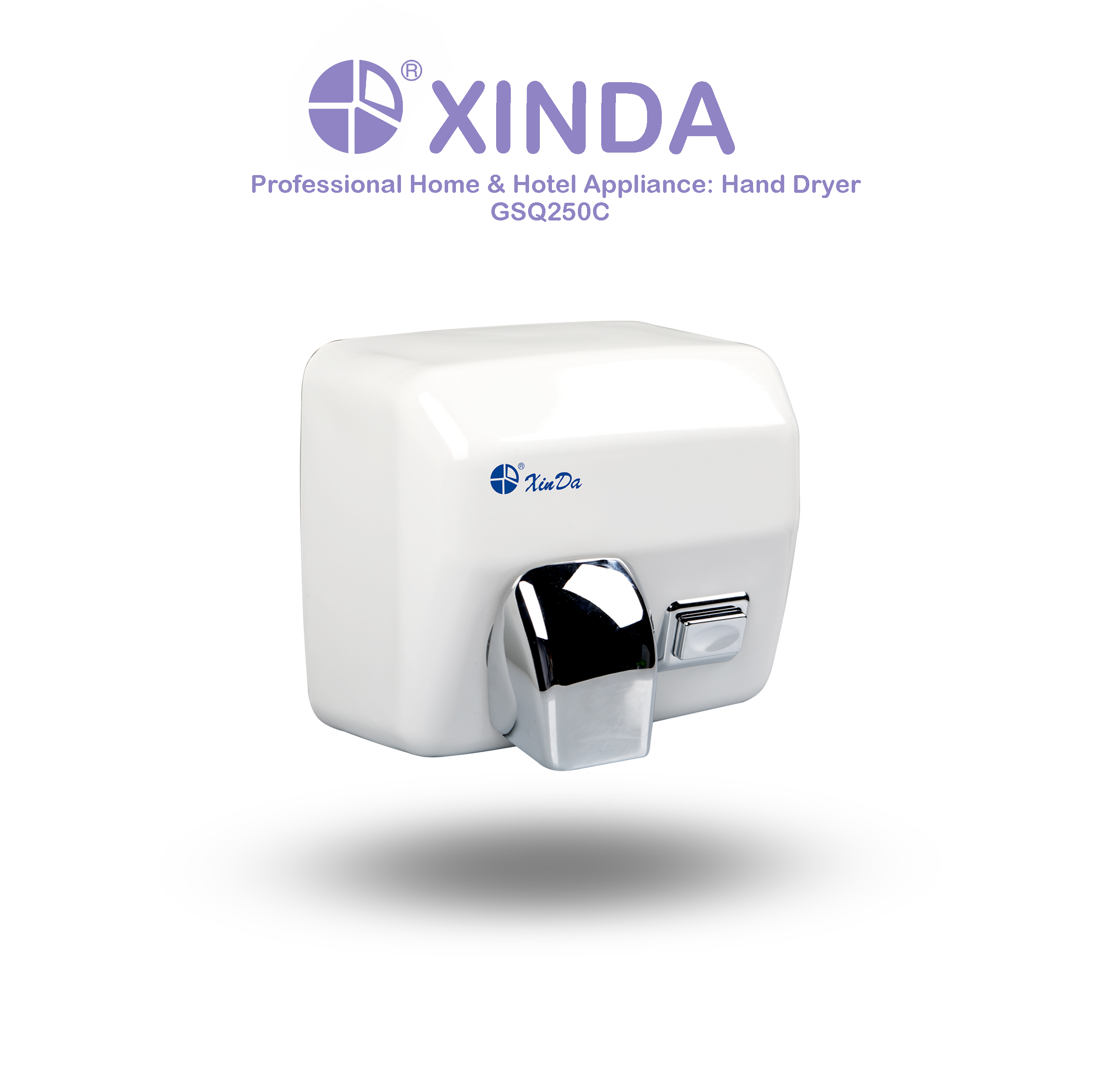 O XinDa GSQ250C Branco Atacado de alta qualidade secadores de mãos automáticos operados por bateria Secador de Mãos